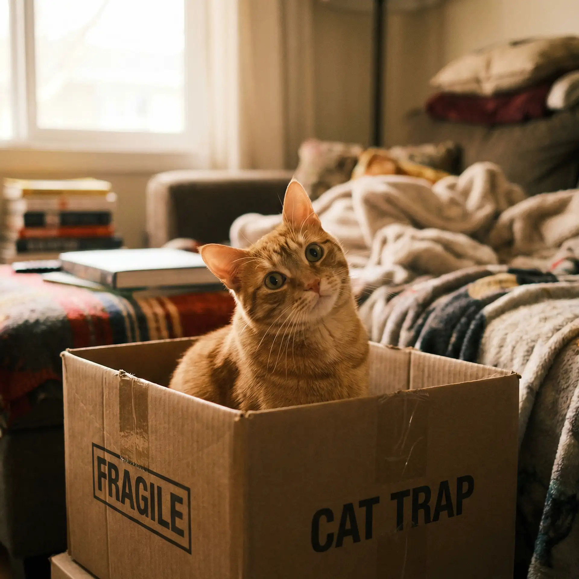 橘猫躲在纸箱里 - FREE?性护士VIDOS呻吟